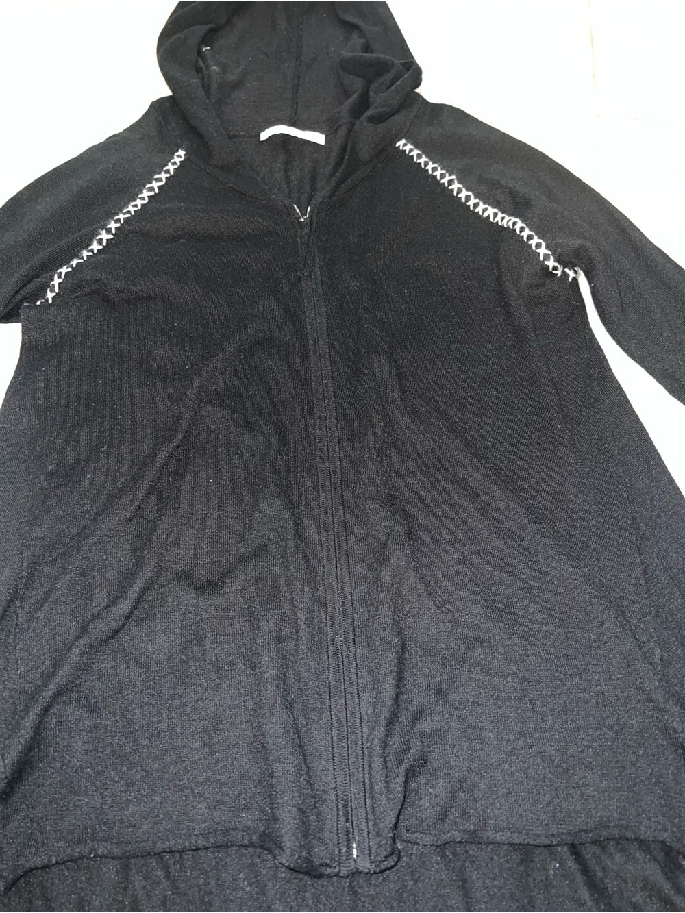 Subtle Luxury Brand Light Weight Cotton Zip Jacket With Whipstitch Embroidery - Picture 2 of 6